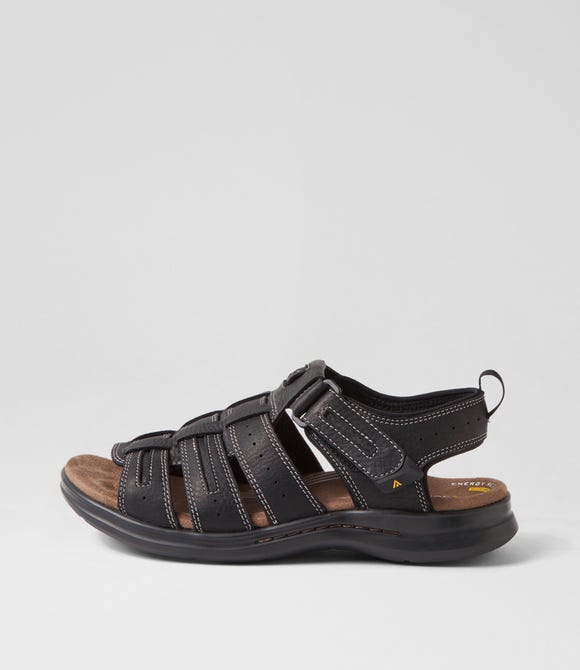 Ipanema Black Tumble Leather Sandals