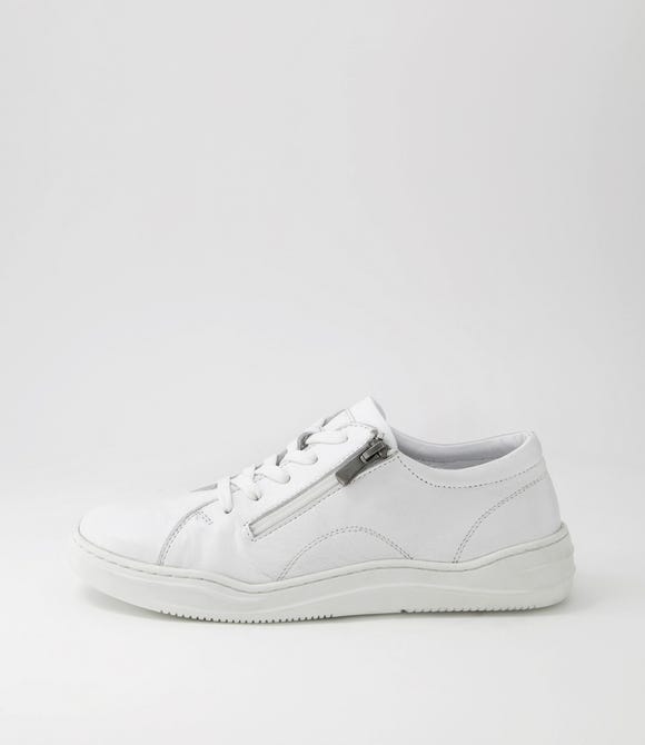 Skylur White Leather Sneakers