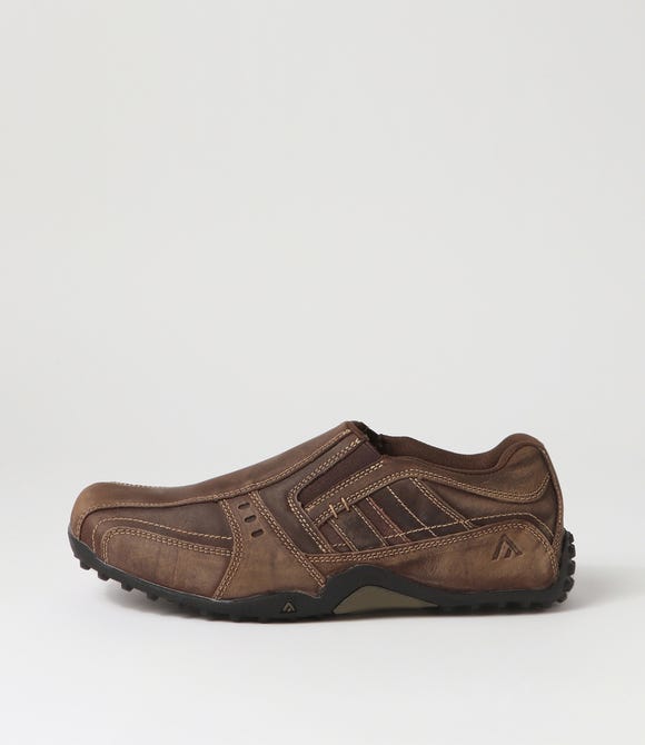 Atai Brown Crazyhorse Leather Flat Shoes